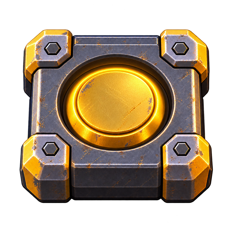 Pressed illuminated gold depot floor button